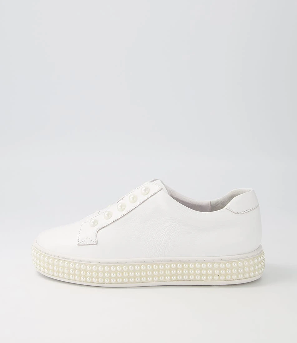 Quempo White Leather Sneakers 3 Quempo White Leather Sneakers
