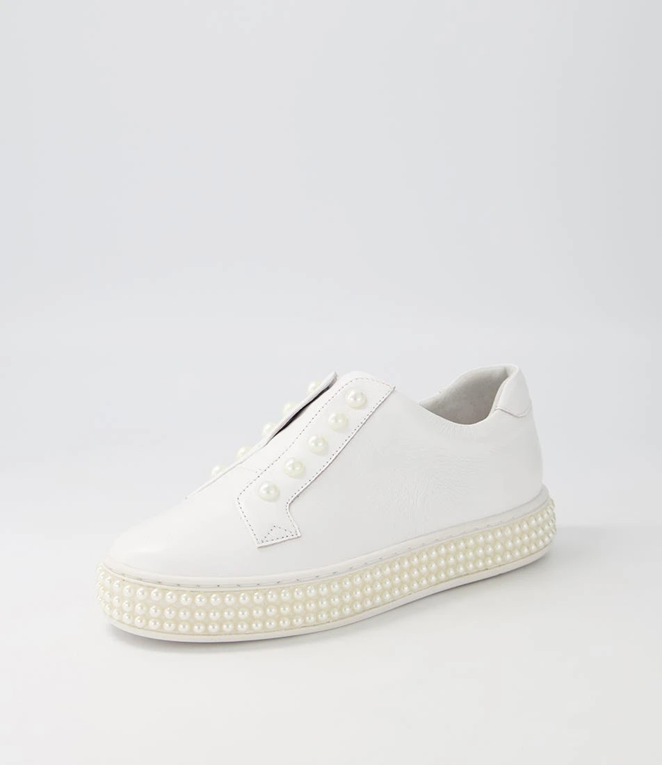 Quempo White Leather Sneakers 4 Quempo White Leather Sneakers - Image 2
