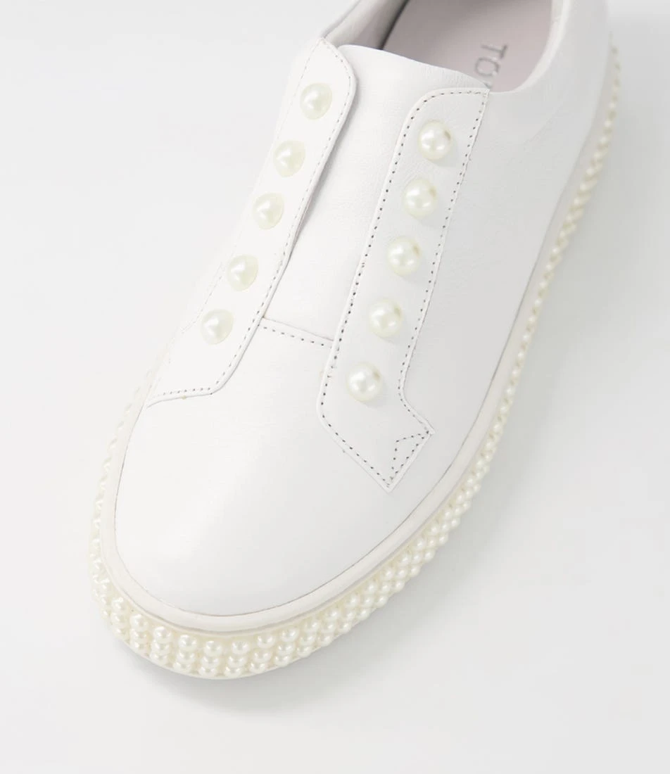 Quempo White Leather Sneakers 6 Quempo White Leather Sneakers - Image 4