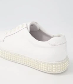 Quempo White Leather Sneakers 11 Quempo White Leather Sneakers -Lynx Shoes Shop TO13145WHILE 6