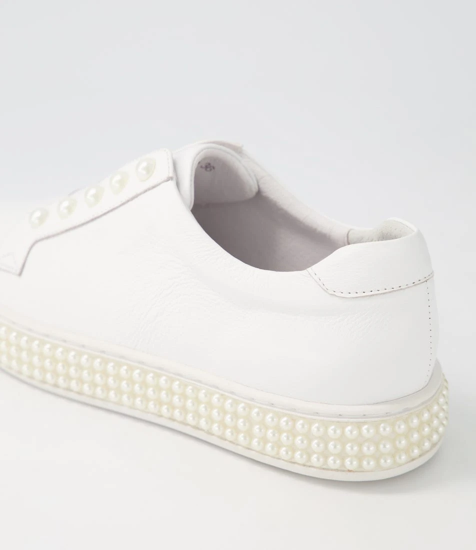 Quempo White Leather Sneakers 7 Quempo White Leather Sneakers - Image 5