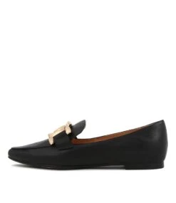 Socoro Black Leather Loafers