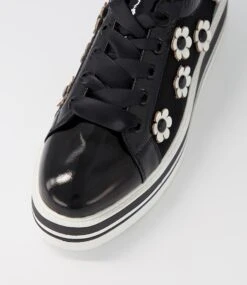 Sereno Black White Patent Multi Sneakers -Lynx Shoes Shop TO13156BCZH7 5