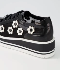 Sereno Black White Patent Multi Sneakers -Lynx Shoes Shop TO13156BCZH7 6