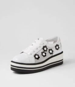 Sereno White Black Patent Multi Sneakers -Lynx Shoes Shop TO13156W66H7 3