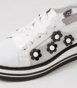Sereno White Black Patent Multi Sneakers -Lynx Shoes Shop TO13156W66H7 6