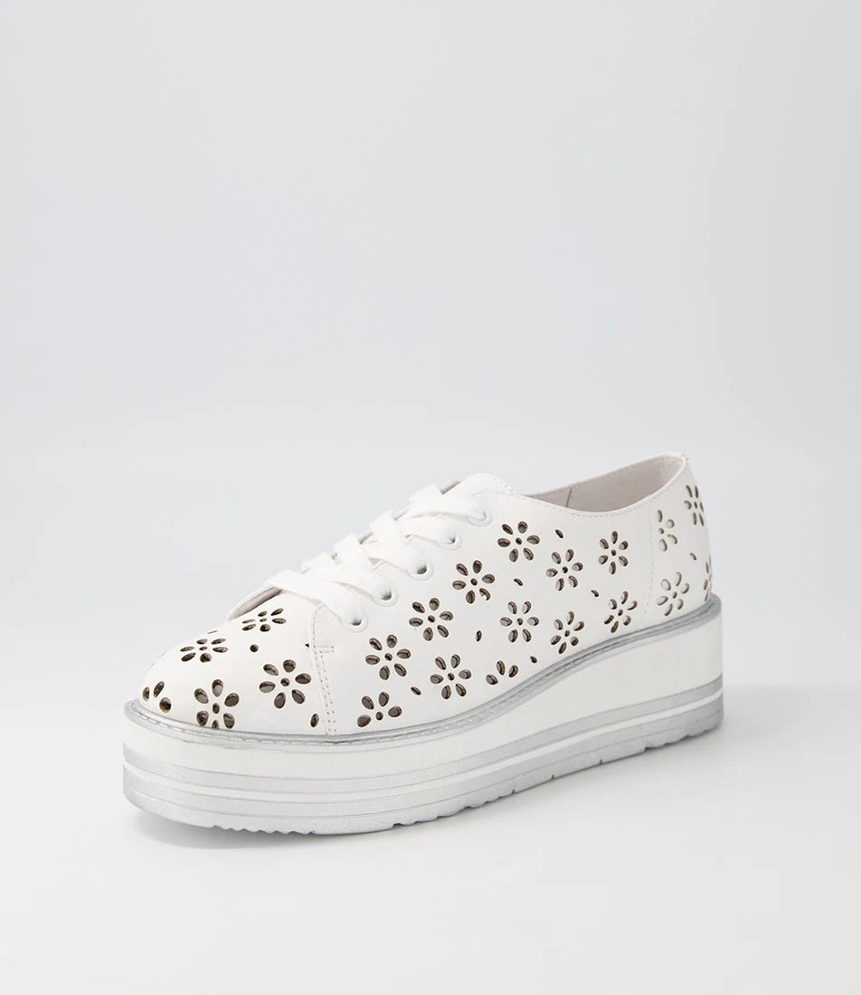 Sancia White Leather Sneakers 4 Sancia White Leather Sneakers - Image 2