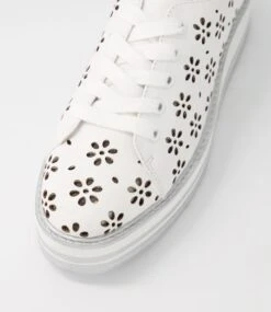 Sancia White Leather Sneakers 10 Sancia White Leather Sneakers -Lynx Shoes Shop TO13158WHILE 5