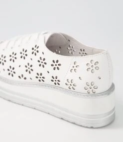 Sancia White Leather Sneakers 11 Sancia White Leather Sneakers -Lynx Shoes Shop TO13158WHILE 6