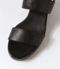 Walbi Black Leather Sandals -Lynx Shoes Shop TO13163BLALE 5