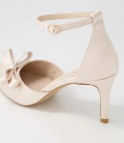 Benzals Nude Satin Heels -Lynx Shoes Shop TO13169NDUCB 6