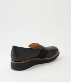 Otrad Black Leather Flat Shoes -Lynx Shoes Shop TO13206B75LE 4