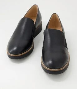 Otrad Black Leather Flat Shoes -Lynx Shoes Shop TO13206B75LE 6