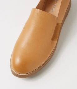 Otrad Dark Tan Light Choc Leather Flat Shoes -Lynx Shoes Shop TO13206T5ZLE 5