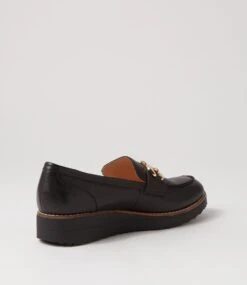 Ozama Black Leather Loafers -Lynx Shoes Shop TO13207B75LE 4