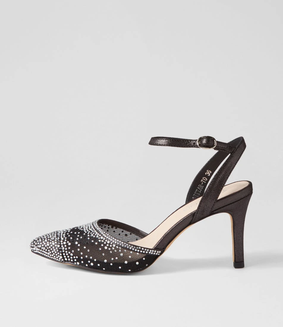 Brittar Black Shimmer Silver Multi Heels 3 Brittar Black Shimmer Silver Multi Heels