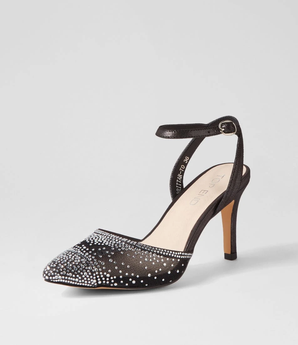 Brittar Black Shimmer Silver Multi Heels 4 Brittar Black Shimmer Silver Multi Heels - Image 2