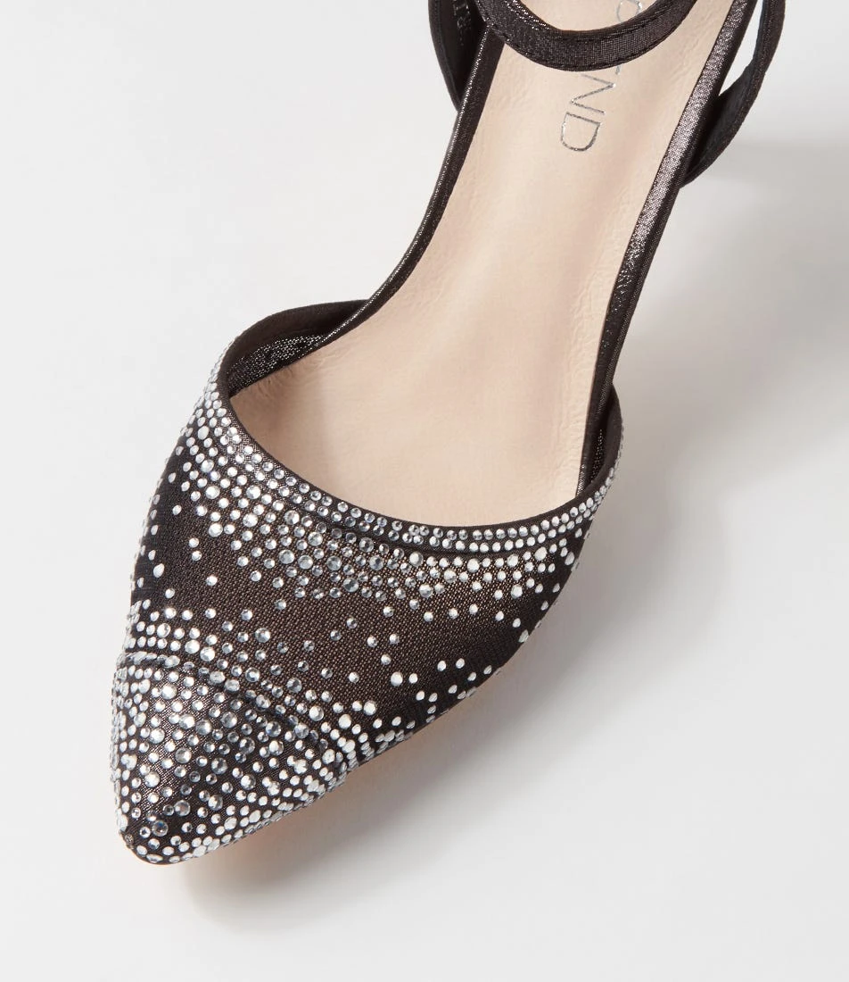 Brittar Black Shimmer Silver Multi Heels 6 Brittar Black Shimmer Silver Multi Heels - Image 4