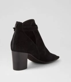 Cerina Black Suede Sandals -Lynx Shoes Shop TO13222B66SU 4