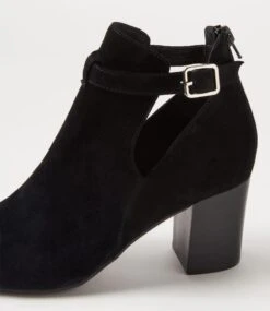 Cerina Black Suede Sandals -Lynx Shoes Shop TO13222B66SU 6