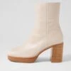 Daneka Almond Leather Ankle Boots -Lynx Shoes Shop TO13227NLSLE 2