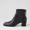Elliza Black Leather Ankle Boots -Lynx Shoes Shop TO13231BLALE 2
