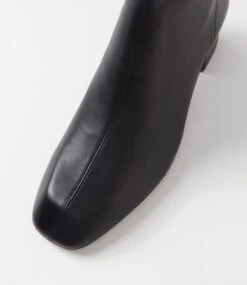 Elliza Black Leather Ankle Boots -Lynx Shoes Shop TO13231BLALE 5