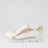 Elos White Gold Leather Sneakers -Lynx Shoes Shop TO13235W79LE 2