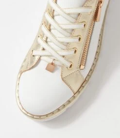 Elos White Gold Leather Sneakers 10 Elos White Gold Leather Sneakers -Lynx Shoes Shop TO13235W79LE 5