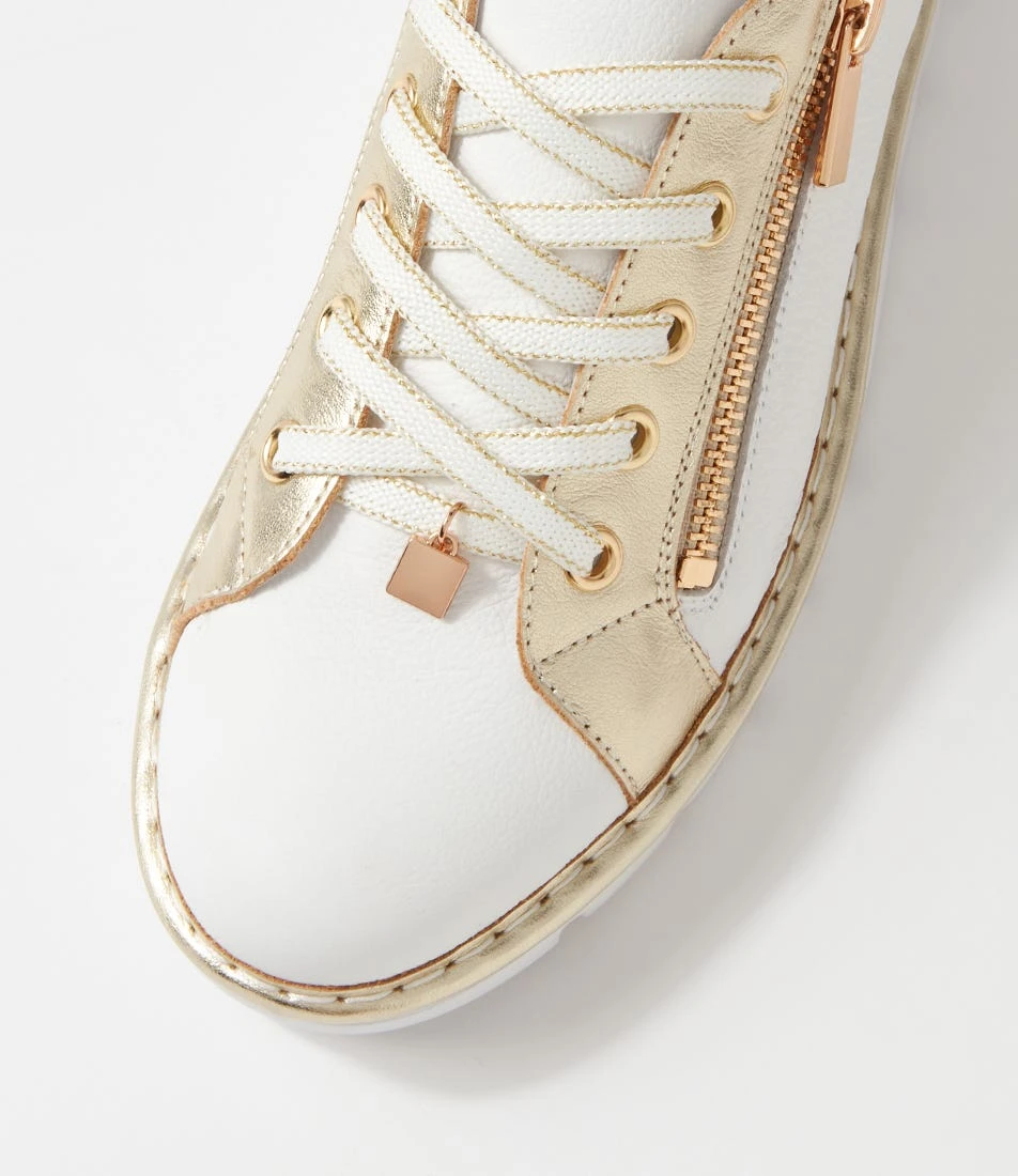 Elos White Gold Leather Sneakers 6 Elos White Gold Leather Sneakers - Image 4