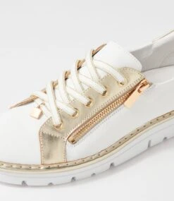 Elos White Gold Leather Sneakers 11 Elos White Gold Leather Sneakers -Lynx Shoes Shop TO13235W79LE 6