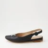 Felinna Black Leather Flat Shoes -Lynx Shoes Shop TO13241BLALE 2