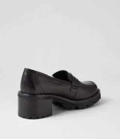 Jinnah Black Leather Heels -Lynx Shoes Shop TO13243BLALE 4