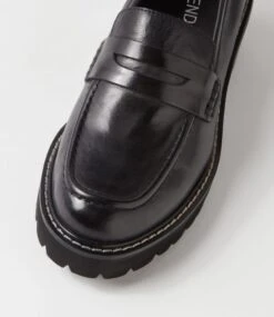 Jinnah Black Leather Heels -Lynx Shoes Shop TO13243BLALE 5