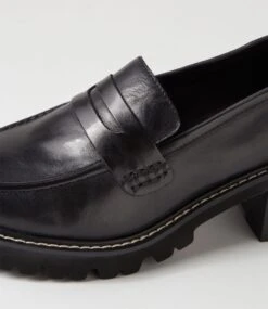 Jinnah Black Leather Heels -Lynx Shoes Shop TO13243BLALE 6