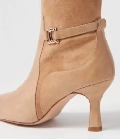 Larnow Cappuccino Leather Suede Knee High Boots -Lynx Shoes Shop TO13249NX389 6