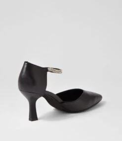 Luxom Black Silver Leather Jewels Heels 9 Luxom Black Silver Leather Jewels Heels -Lynx Shoes Shop TO13251BCI2I 4
