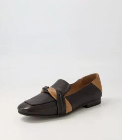 Majorca Black Dark Tan Leather Loafers -Lynx Shoes Shop TO13258BHCLE 3