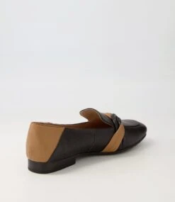 Majorca Black Dark Tan Leather Loafers -Lynx Shoes Shop TO13258BHCLE 4