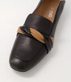 Majorca Black Dark Tan Leather Loafers -Lynx Shoes Shop TO13258BHCLE 5