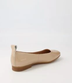 Murlena Camel Patent Leather Ballet Flats -Lynx Shoes Shop TO13259N58PL 4