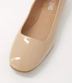Murlena Camel Patent Leather Ballet Flats -Lynx Shoes Shop TO13259N58PL 5