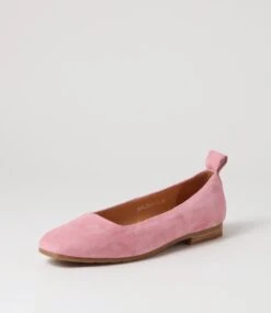 Murlena Pink Suede Ballet Flats -Lynx Shoes Shop TO13259PINSU 3