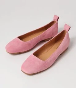 Murlena Pink Suede Ballet Flats -Lynx Shoes Shop TO13259PINSU 6