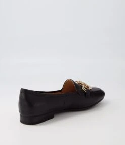 Mennat Black Leather Loafers -Lynx Shoes Shop TO13261BLALE 4