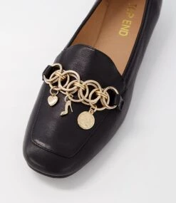 Mennat Black Leather Loafers -Lynx Shoes Shop TO13261BLALE 5