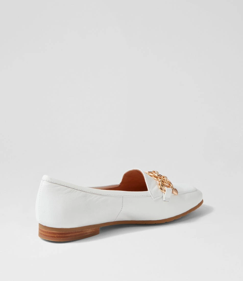 Mennat White Leather Loafers 5 Mennat White Leather Loafers - Image 3