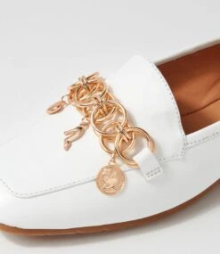 Mennat White Leather Loafers 11 Mennat White Leather Loafers -Lynx Shoes Shop TO13261WHILE 6