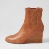 Mimer Tan Natural Heel Leather Chelsea Boots -Lynx Shoes Shop TO13265T78LE 2