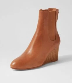 Mimer Tan Natural Heel Leather Chelsea Boots -Lynx Shoes Shop TO13265T78LE 3